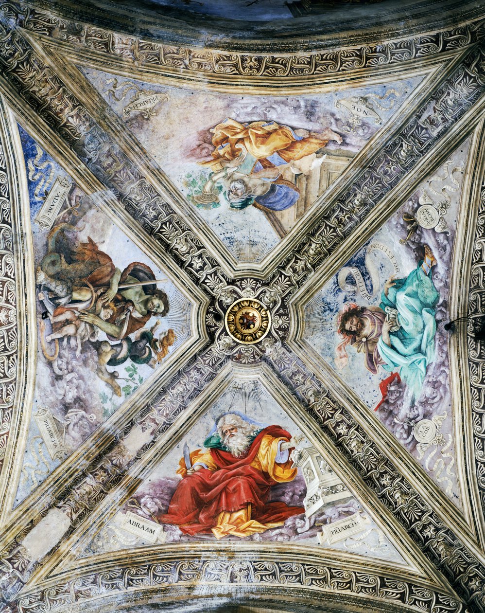 Fresker af Filippino Lippi (1457-1504) på kuplen, Strozzi-kapellet. Santa Maria Novella-kirken, Firenze. Italien af Filippino Lippi