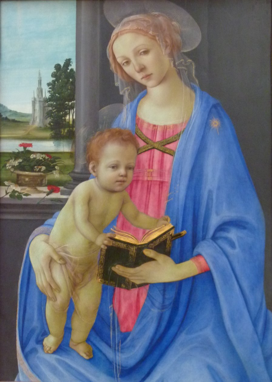 Tysk: Maria mit dem Kind Madonna og barn af Filippino Lippi