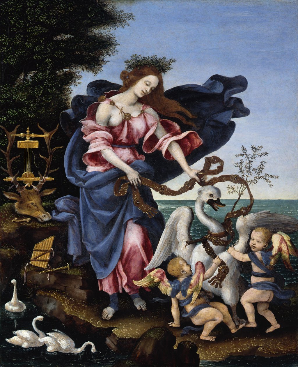 Italiensk: Musikkens Allegori Musikkens Allegori (Erato) af Filippino Lippi