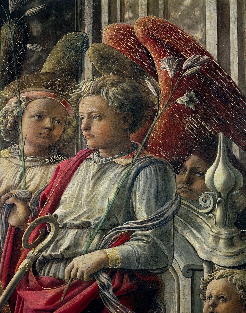 Madonna og barn med engle og hellige, også kaldet Vor Frue af Helligånden eller Barbadori-altertavlen af Filippo Lippi (ca 1406-1469), tempera på træ, 208x244 cm af Filippino Lippi