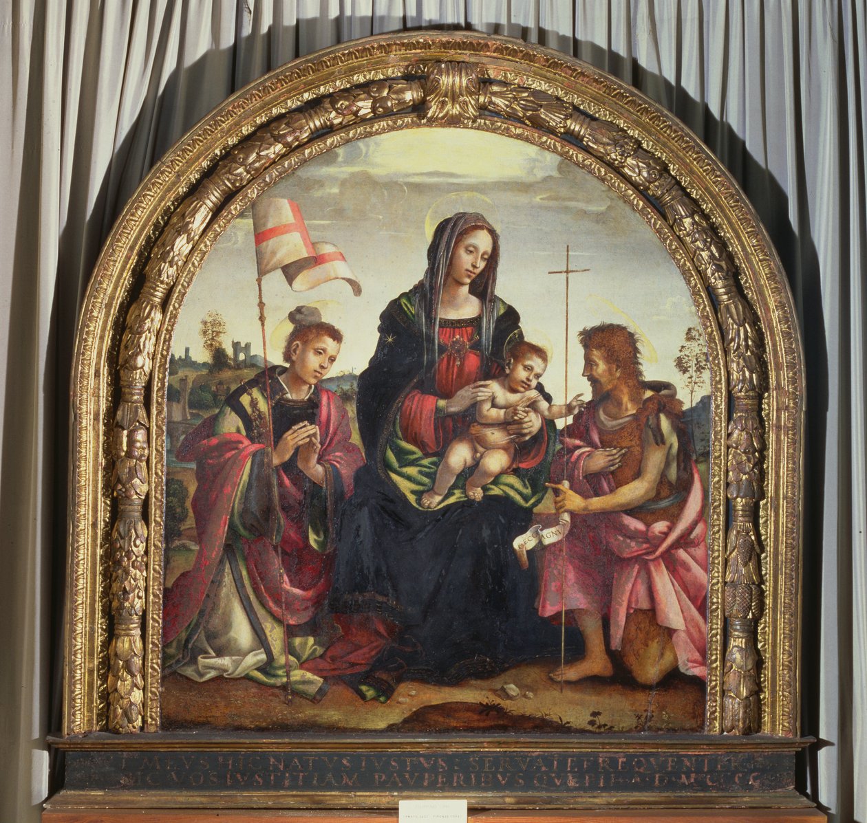 Madonna og barn med SS. Johannes Døberen og Stefanus af Filippino Lippi