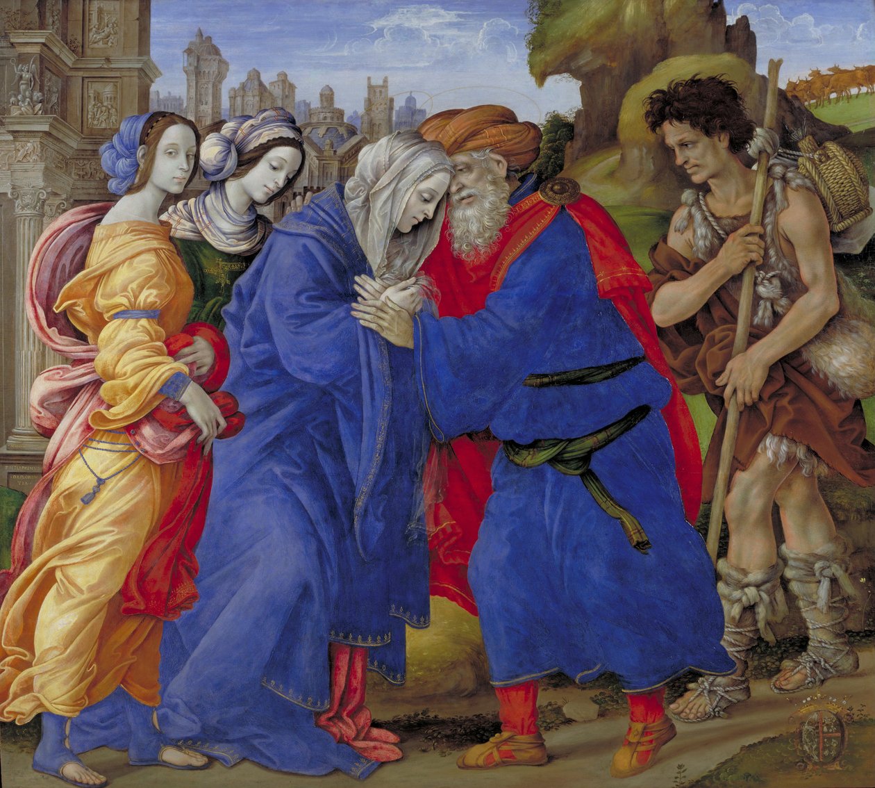 Møde mellem de hellige Joachim og Anne ved Den Gyldne Port, 1497 af Filippino Lippi