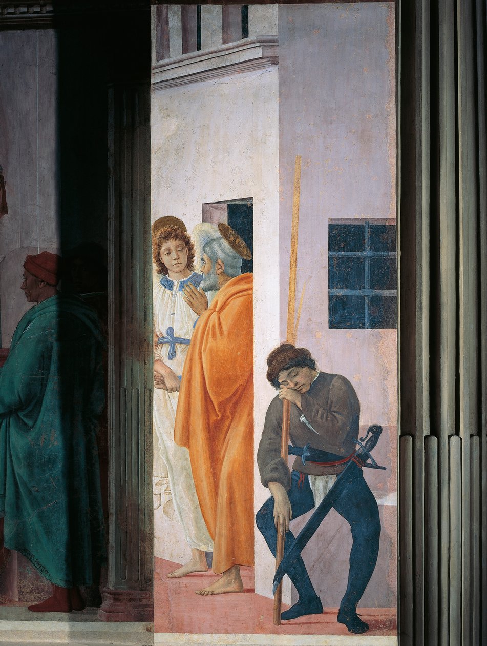 Sankt Peter befriet fra fængslet, af Filippino Lippi, fresko af Filippino Lippi