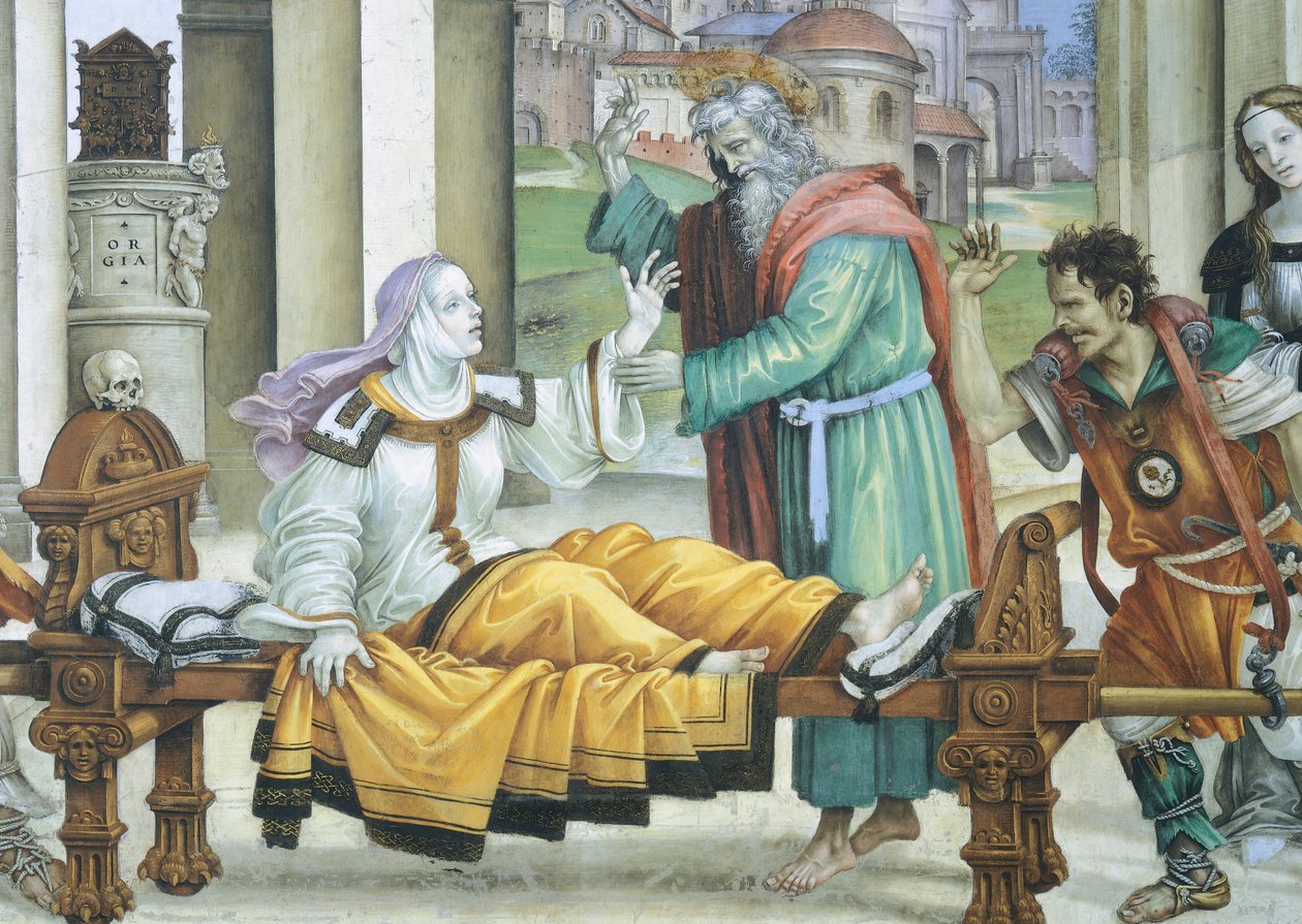 Evangelisten Johannes genopliver Drusiana af Filippino Lippi