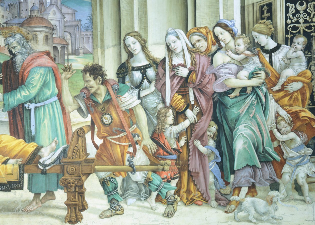 Evangelisten Johannes genopliver Drusiana af Filippino Lippi