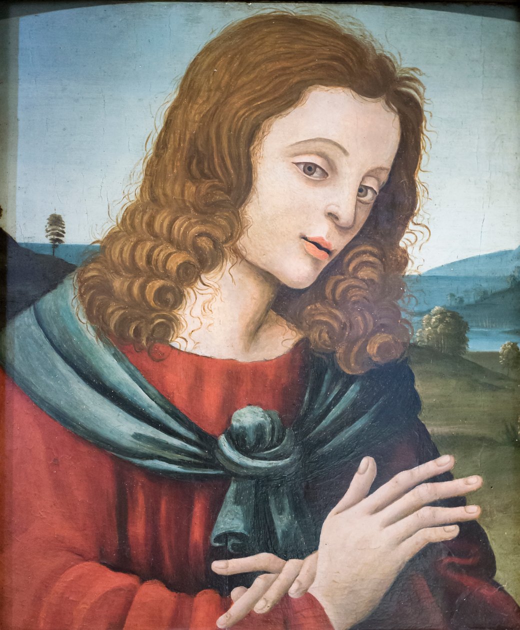 Johannes Evangelisten, tilhænger af Filippino Lippi (olie på træ) af Filippino Lippi