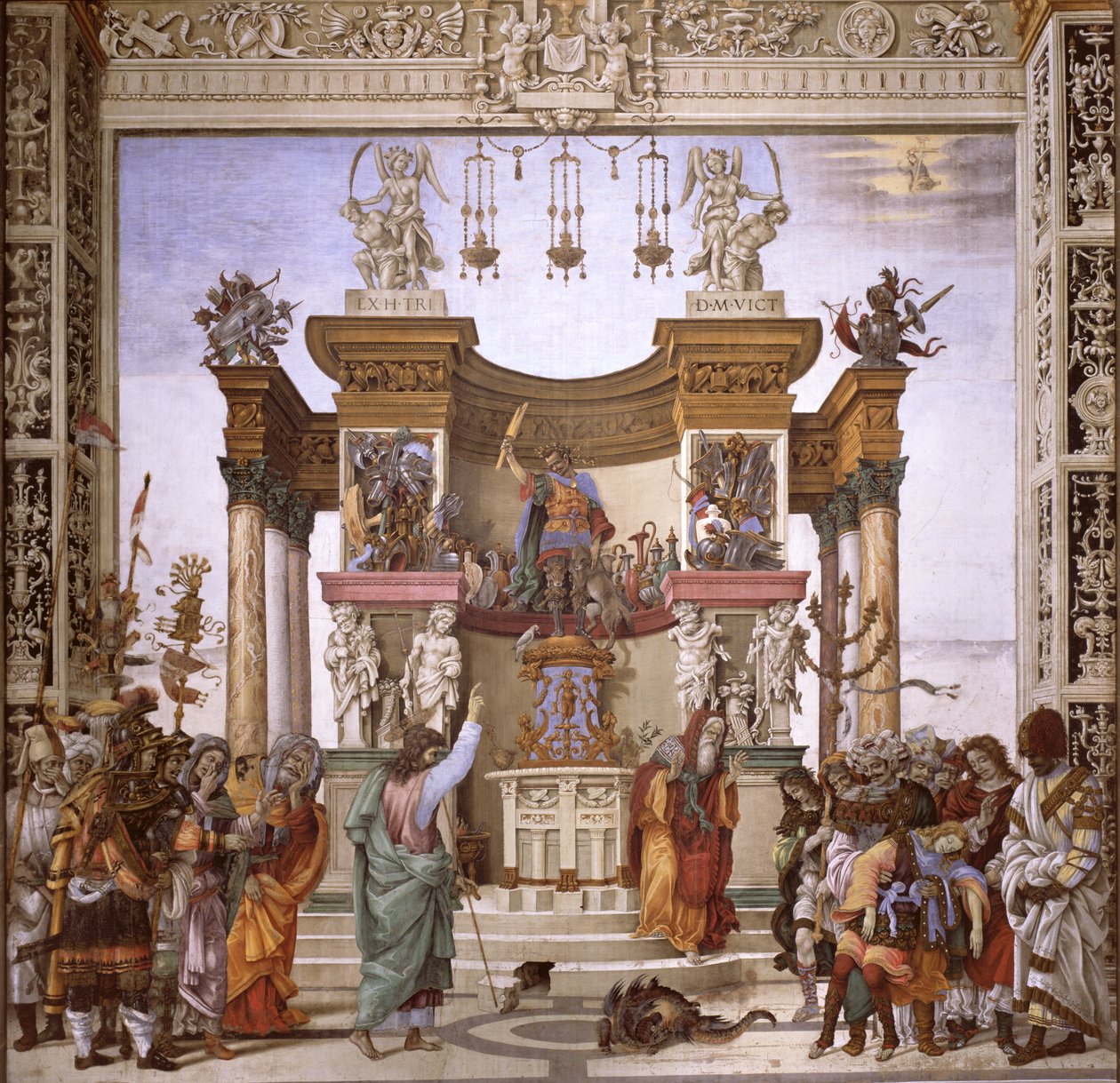 Skt. Philip uddriver dæmonen fra Mars-templet, sydmuren af Strozzi-kapellet, ca. 1497-1502 (se 208286) af Filippino Lippi
