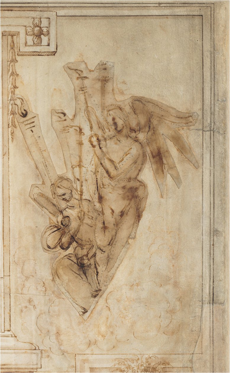 To engle, der bærer fakler af Filippino Lippi