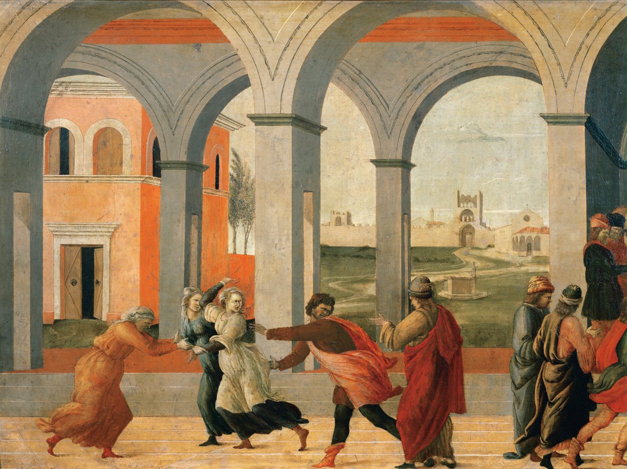 Virginia taget til fange af den romerske guvernør Appius Claudius ... af Filippino Lippi