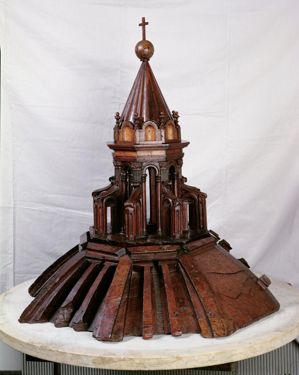 Model af kuplen på toppen af domkirken (træ) af Filippo Brunelleschi