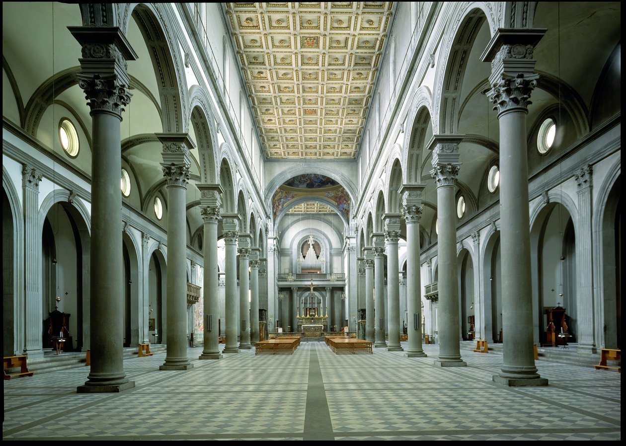 Udsigt over skibet, 1425-46 af Filippo Brunelleschi