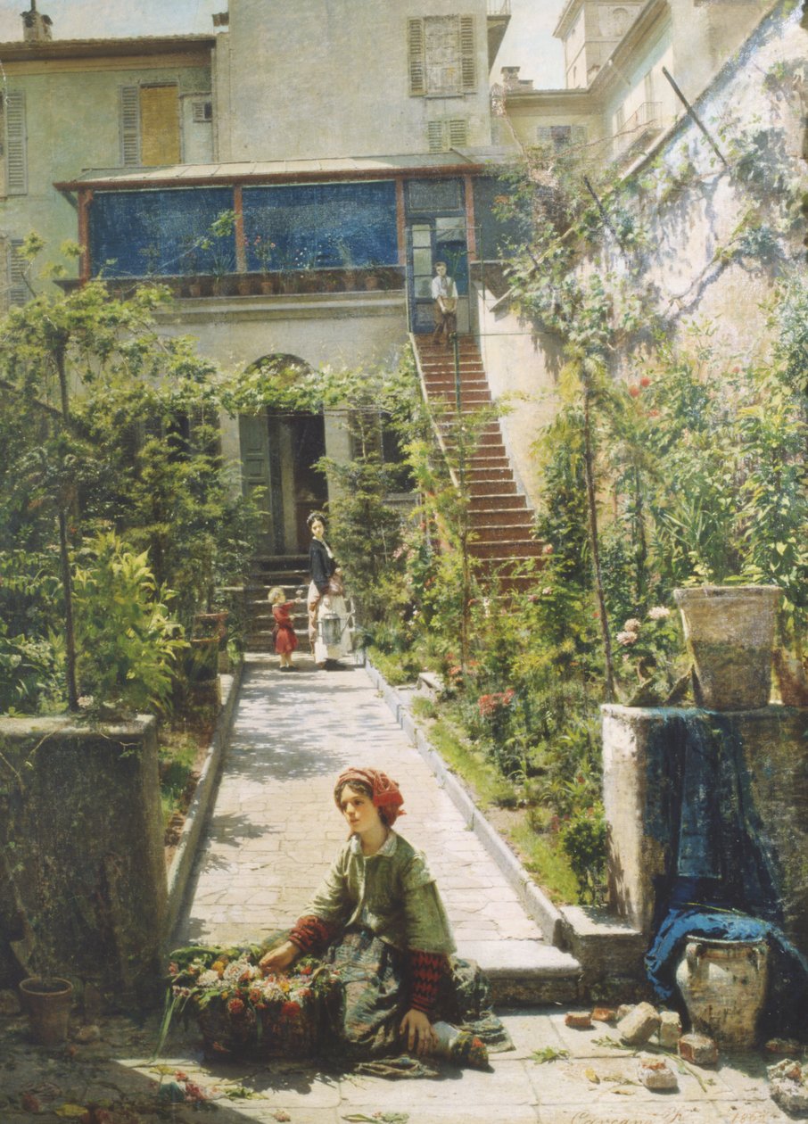 Den lille blomsterpige af Filippo Carcano