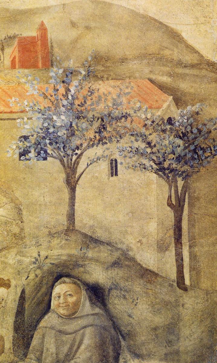 Bekræftelse af karmelitreglen (detaljer) af Fra Filippo Lippi