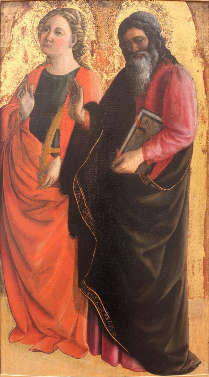 Sankt Catherine og en hellig evangelist af Fra Filippo Lippi