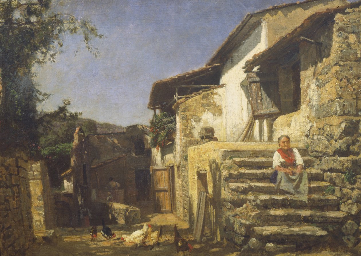 Bondegård i Sorrento af Filippo Palizzi