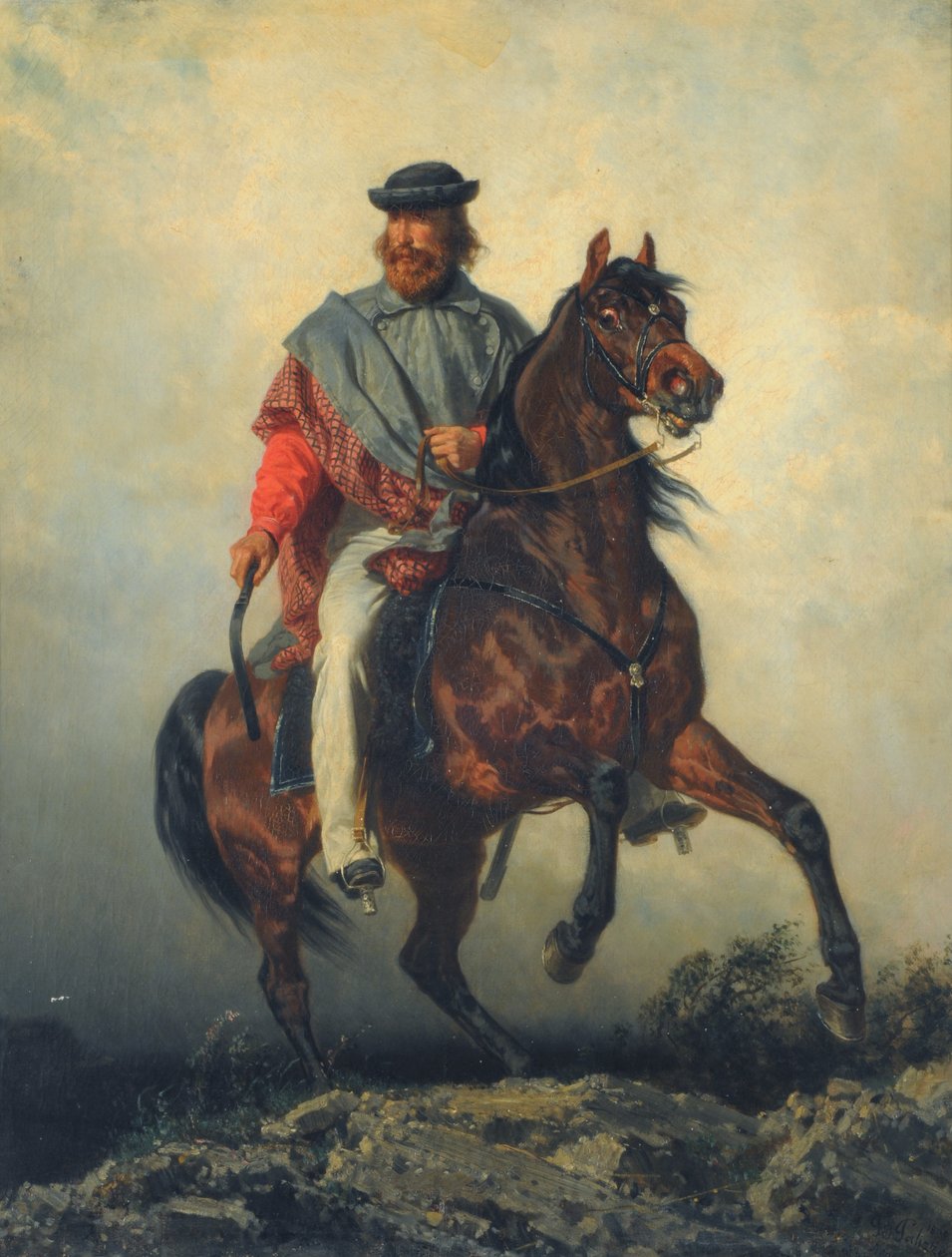 Garibaldi (Garibaldi til hest) af Filippo Palizzi