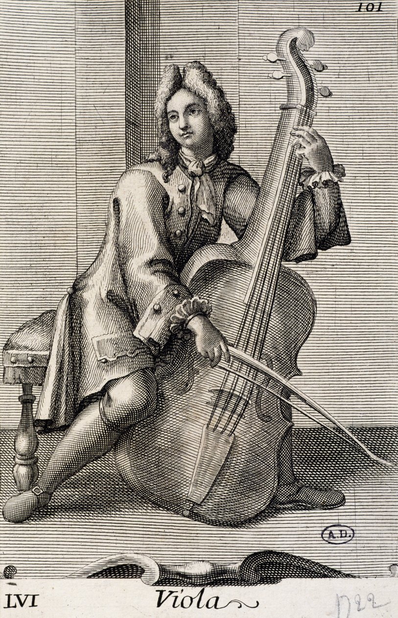 Mand spiller bratsch af Filippo Bonanni