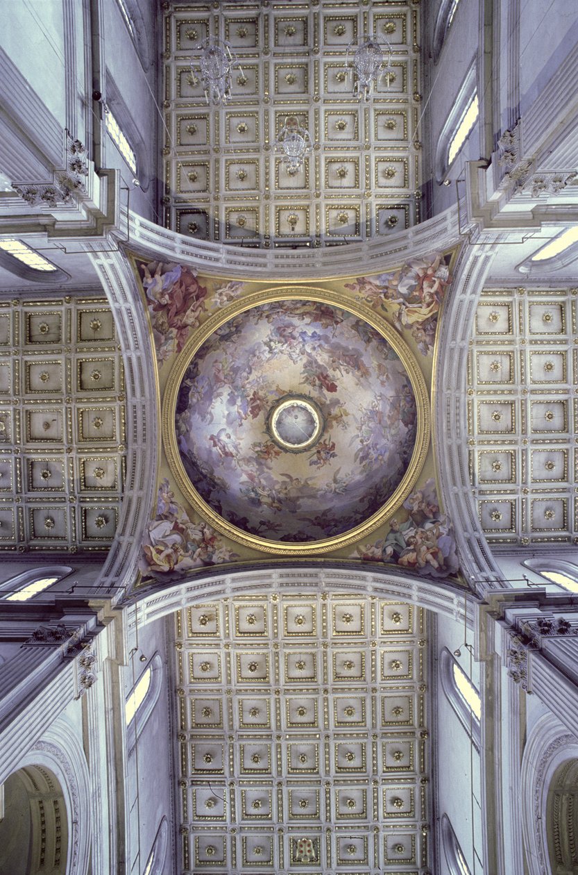 Udsigt over kupolens indre, bygget i 1425-46 af Filippo Brunelleschi