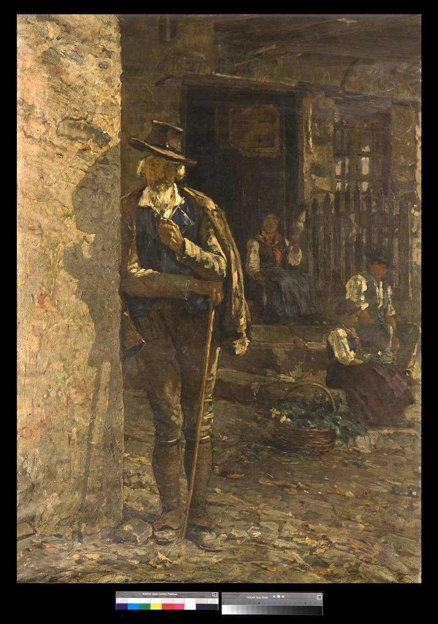 Bondefamilie i Veneto-regionen, 1885 af Filippo Carcano
