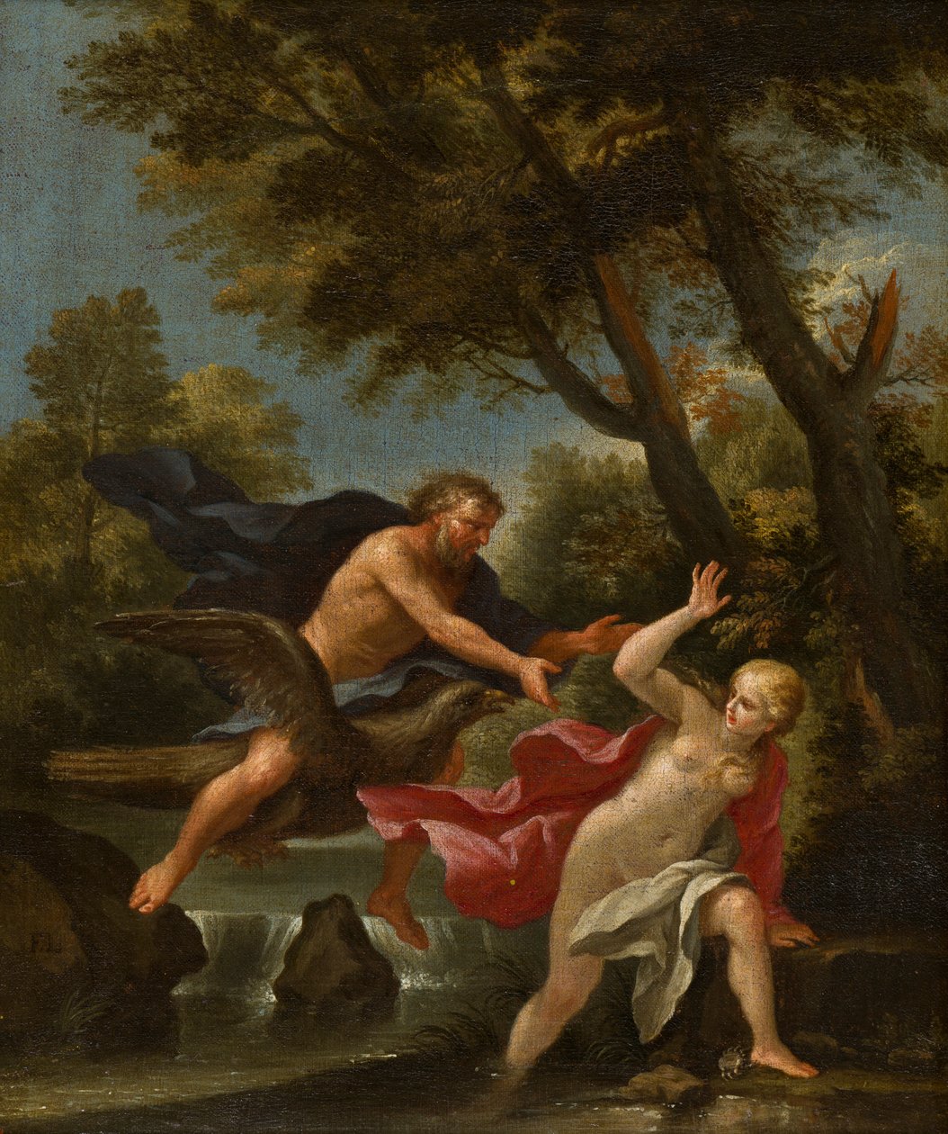 Jupiter rider på en ørn, ca. 1643-94 (olie på lærred) af Filippo Lauri