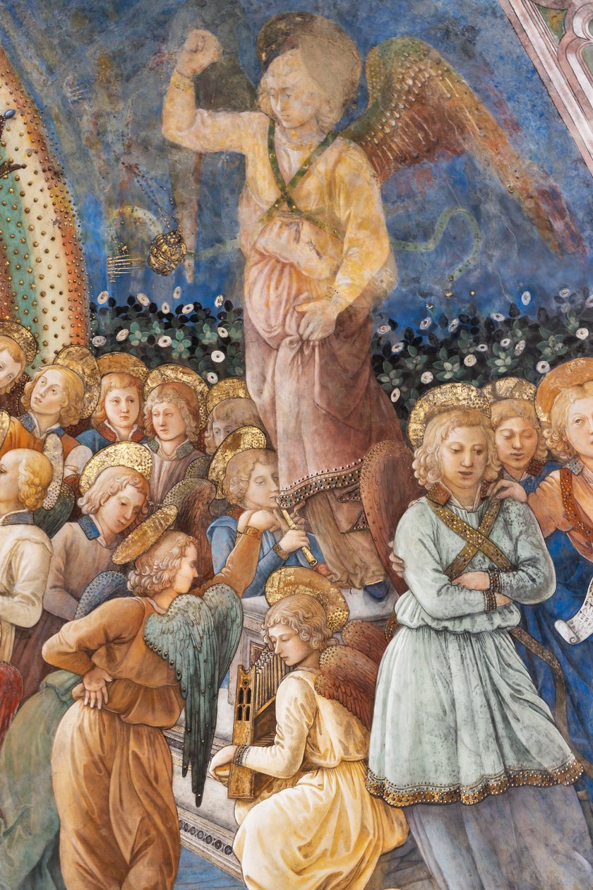 Engle, detalje af Marias kroning af Filippo Lippi