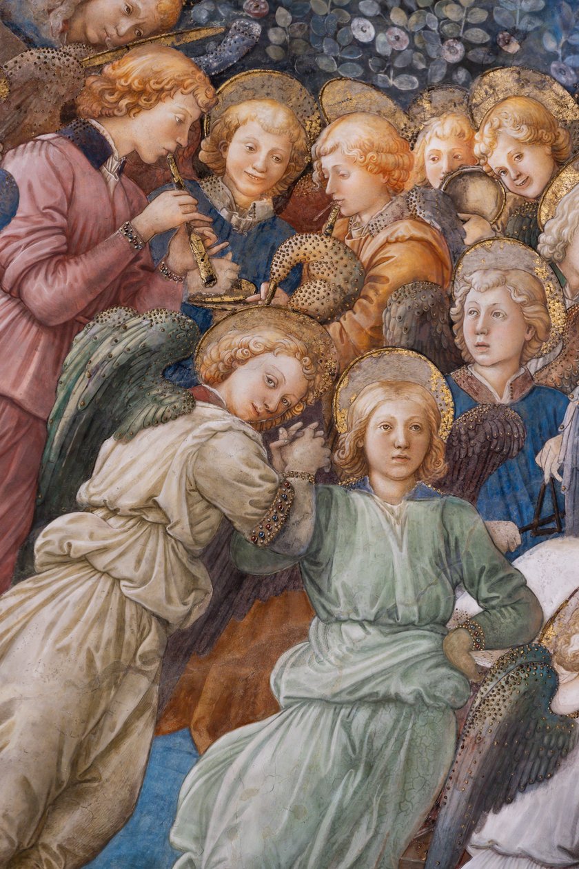 Engle, detalje af Marias kroning af Filippo Lippi