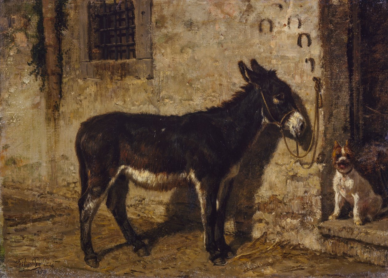 Ved døren til huset af Filippo Palizzi