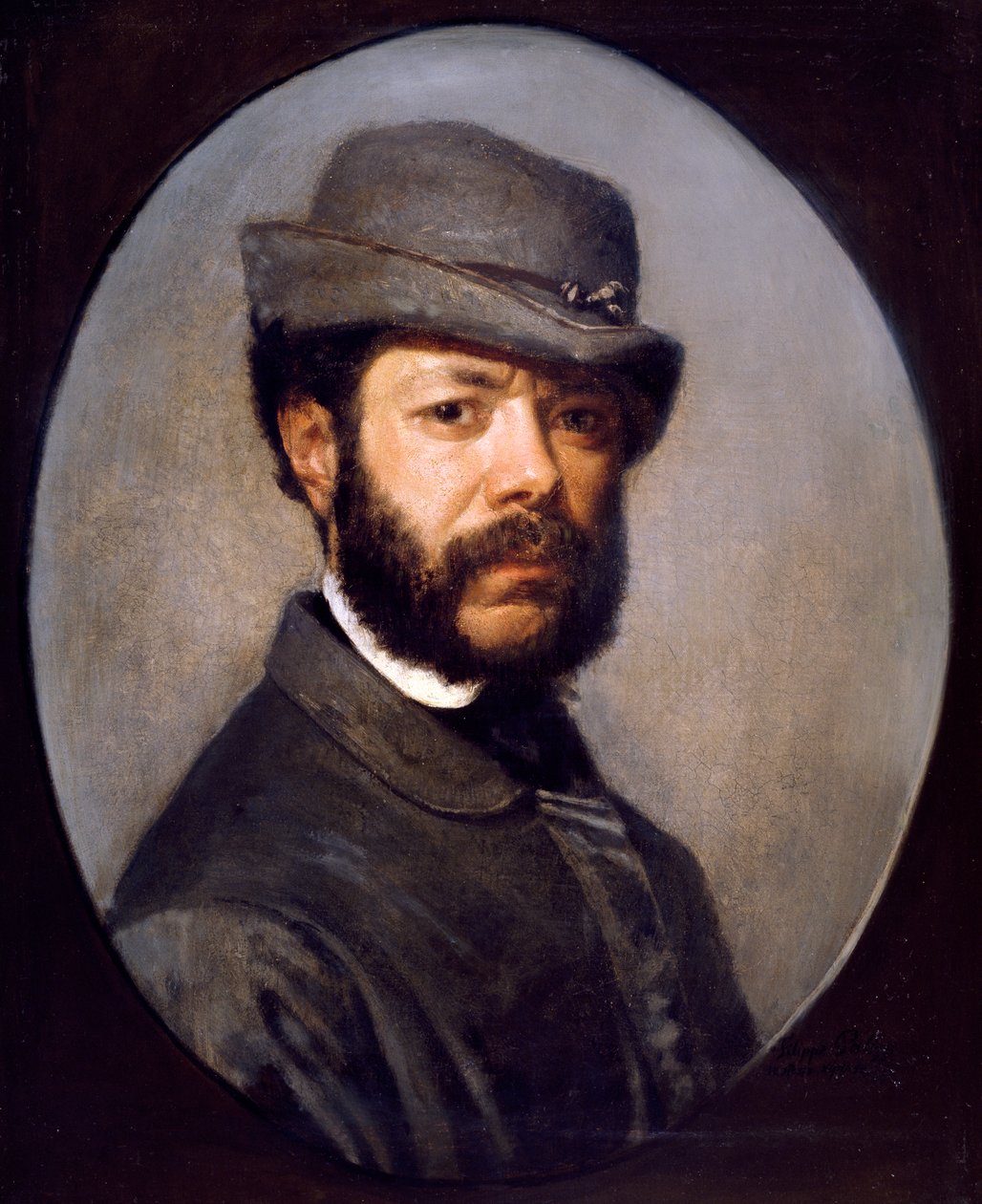 Selvportræt af Filippo Palizzi (1818-1899) (olie på lærred) af Filippo Palizzi