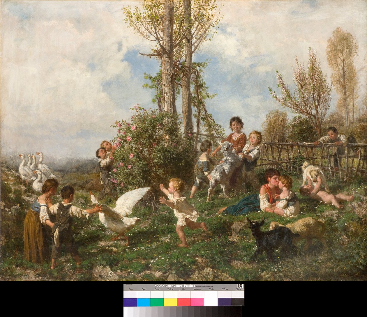 Forår (Spring) Maleri af Filippo Palizzi (1818-1899) 1868 Privat samling af Filippo Palizzi