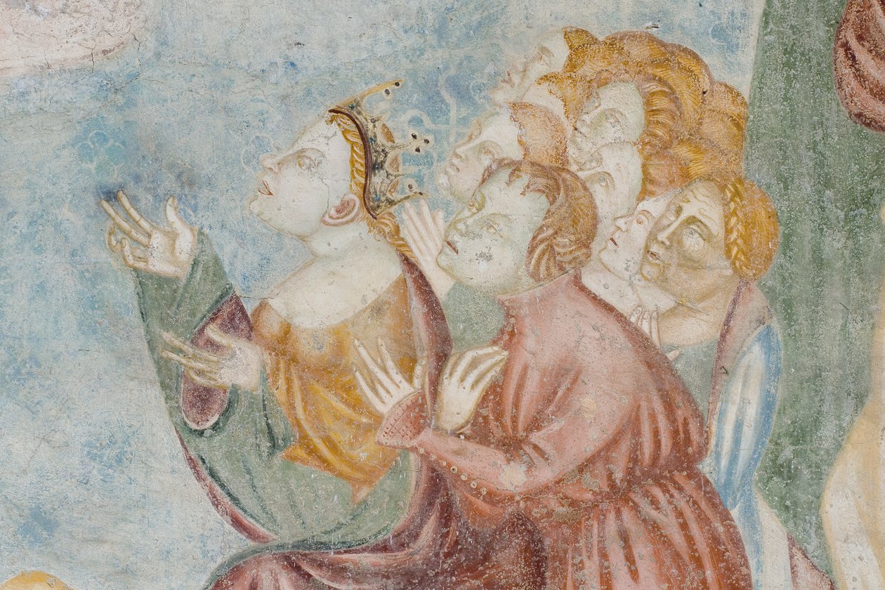 Figur, detalje af den sidste dom, ca. 1400 (detalje af 3496201) af Filippolo de and Veris da Milano Veris da Milano