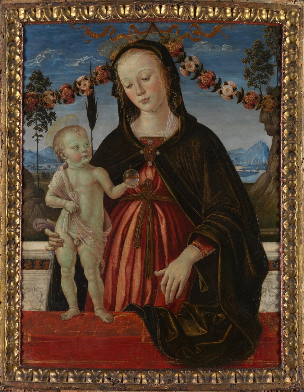 Jomfruen og barnet, ca. 1473 af Fiorenzo di Lorenzo