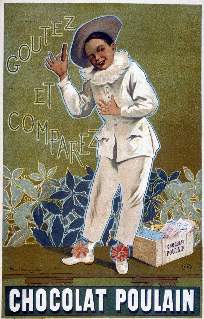 Annoncering for Chocolat Poulain: "" Smag og sammenlign". Af Fermin Bouisset af Firmin Bouisset