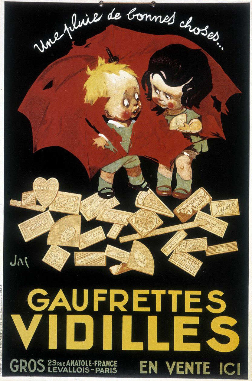 Fransk reklame for Wafer Vidilles (plakat) af Firmin Bouisset
