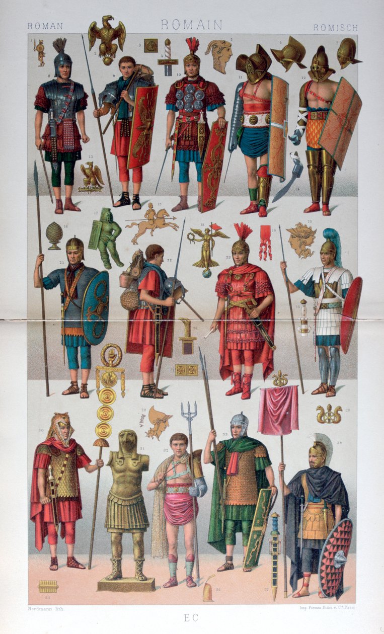 Roman military and gladiatorial costume, c1800-1836dani af Firmin Didot
