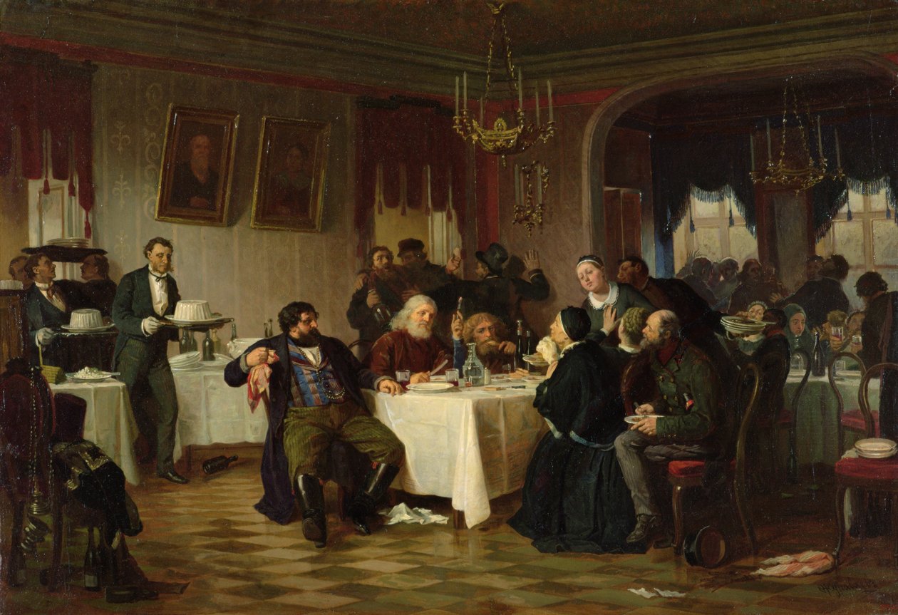 Restauranten af Firs Sergeevich Zhuravlev