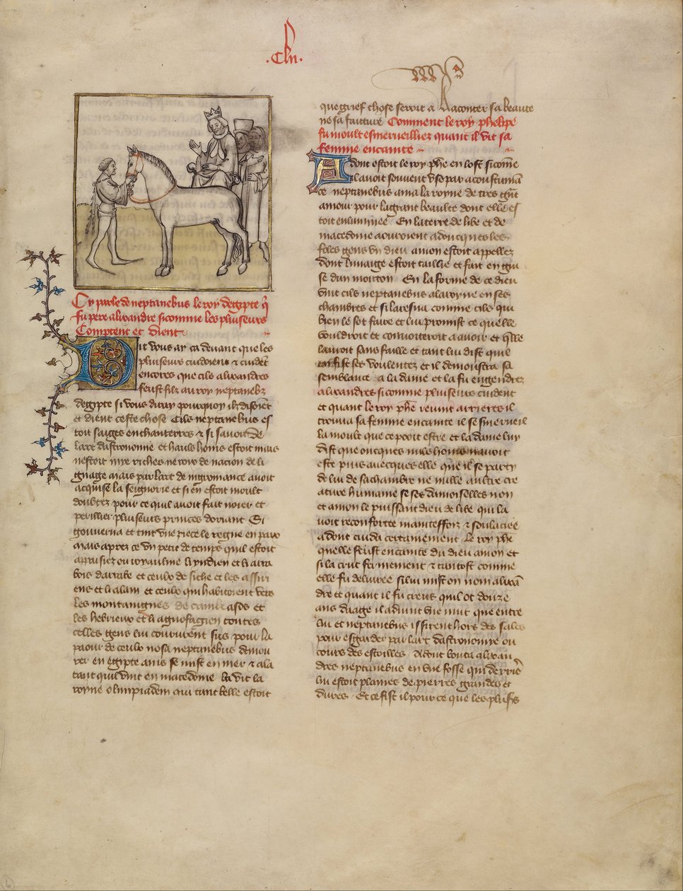 Alexander den Store af First Master of the Bible historiale of Jean de Berry