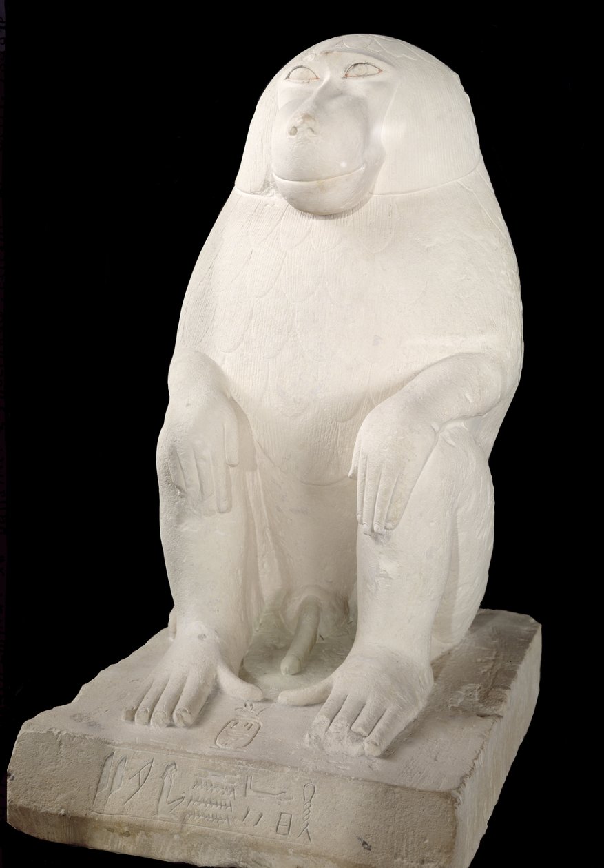 Bavian, Mellemriget, muligvis 7. dynasti (kalksten) af First Intermediate Period Egyptian