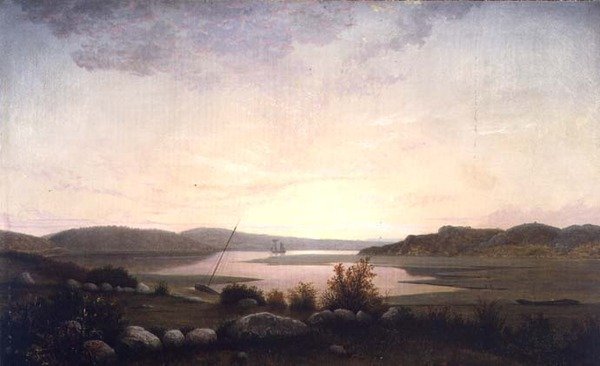 Creek nær Gloucester, Massachusetts (olie på lærred) af Fitz Henry Lane