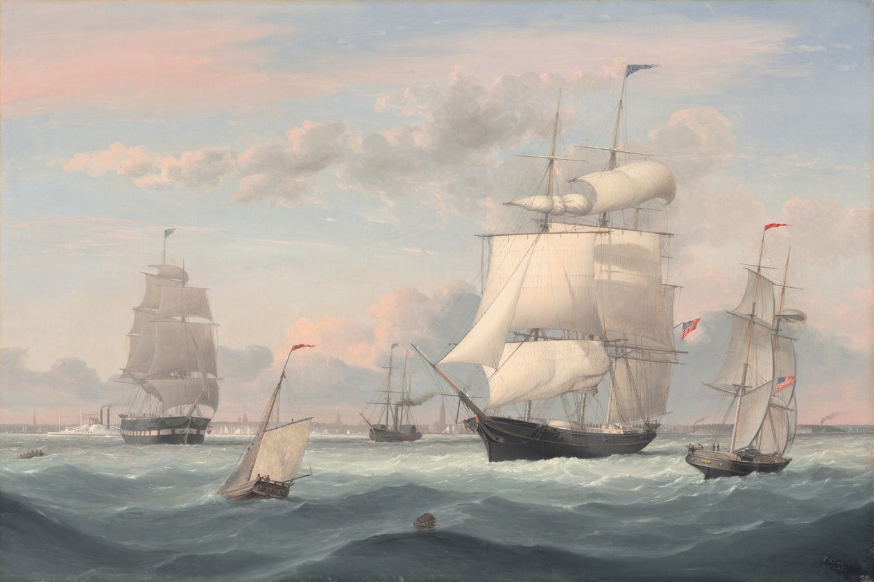 New York havn af Fitz Henry Lane