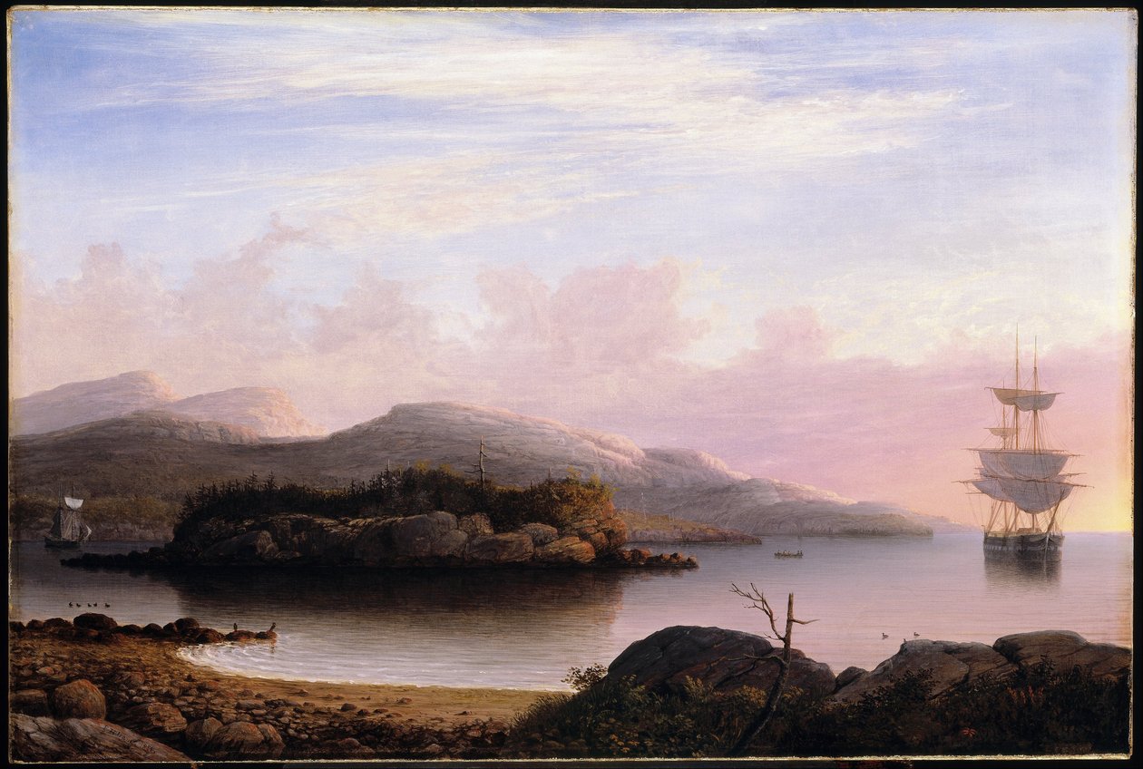 Uden for Mount Desert Island af Fitz Henry Lane