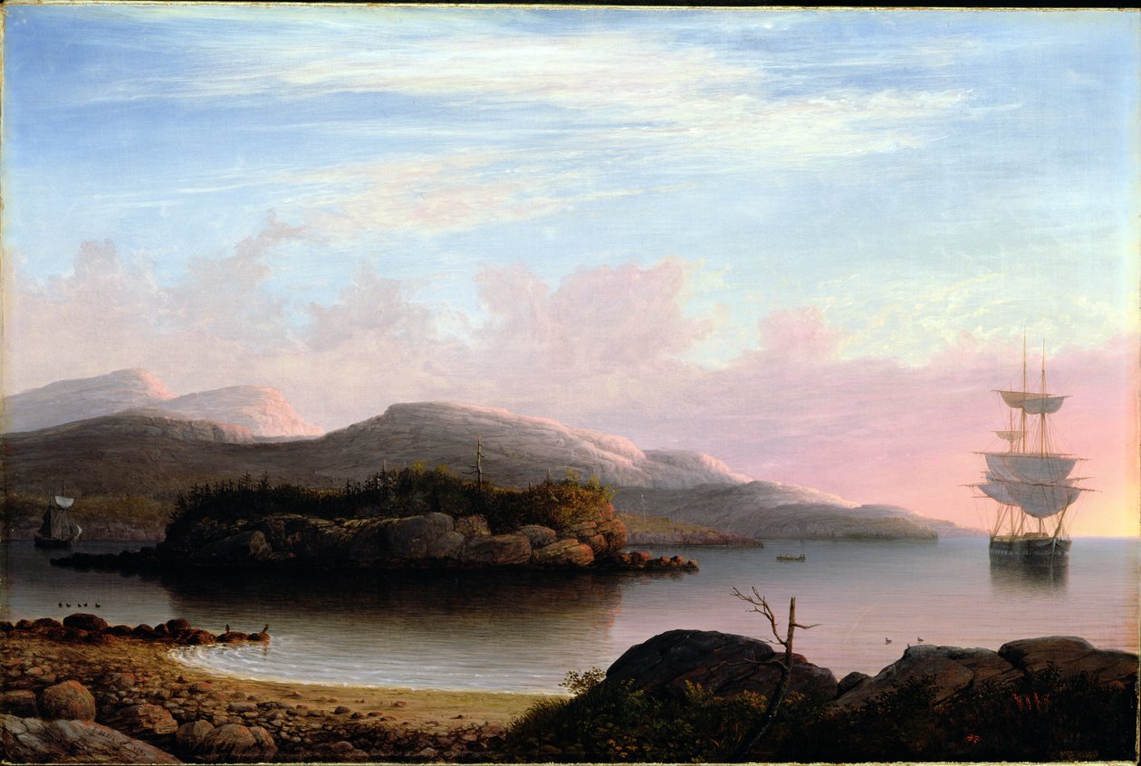 Ud for Mount Desert Island, 1856 af Fitz Henry Lane