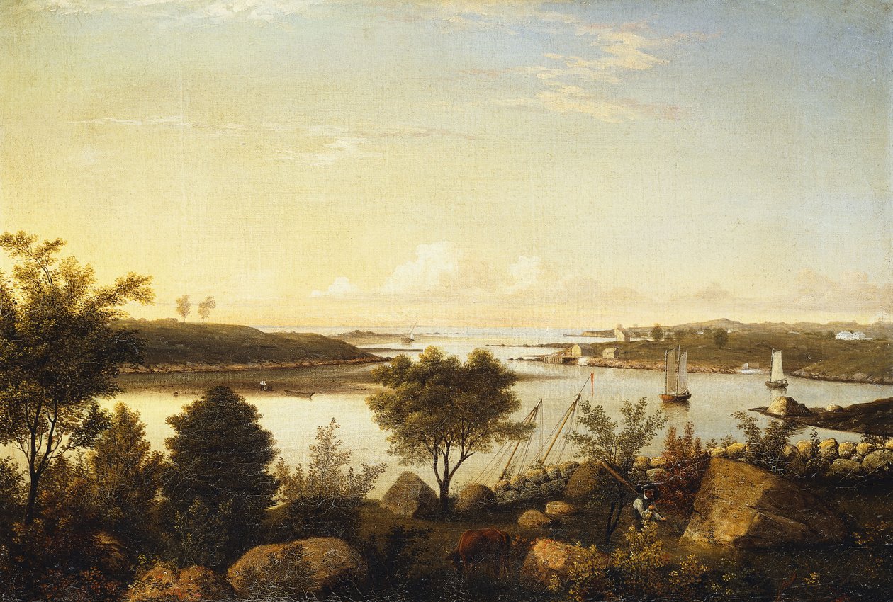 Annisquam-floden ser mod Ipswich Bay, 1848 af Fitz Henry Lane
