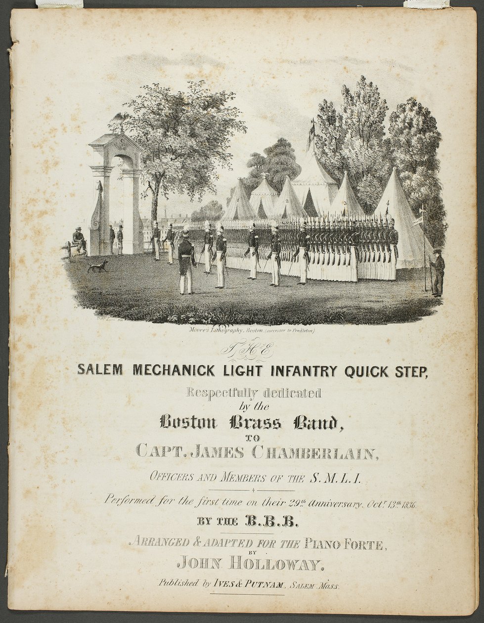 Det lette infanteri fra Salem Mechanick Quick Step af Fitz Henry Lane
