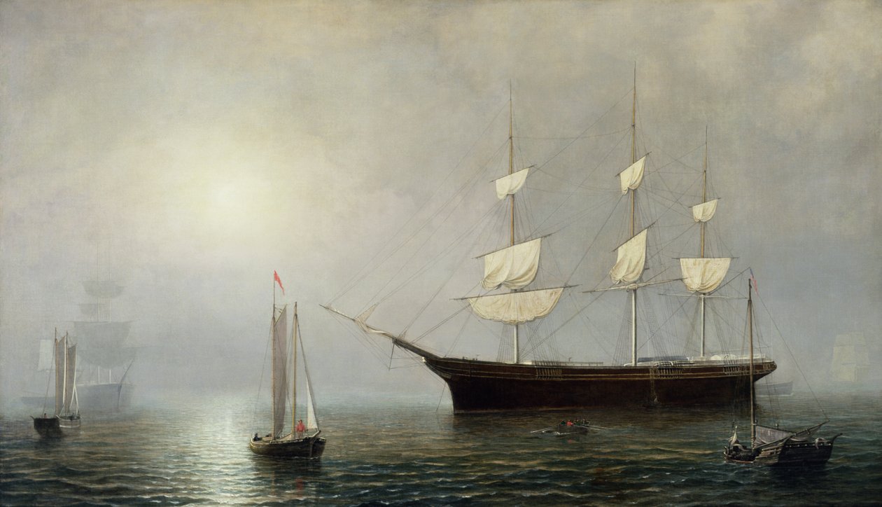 Skibet Starlight, ca. 1860 (olie på lærred) af Fitz Henry Lane