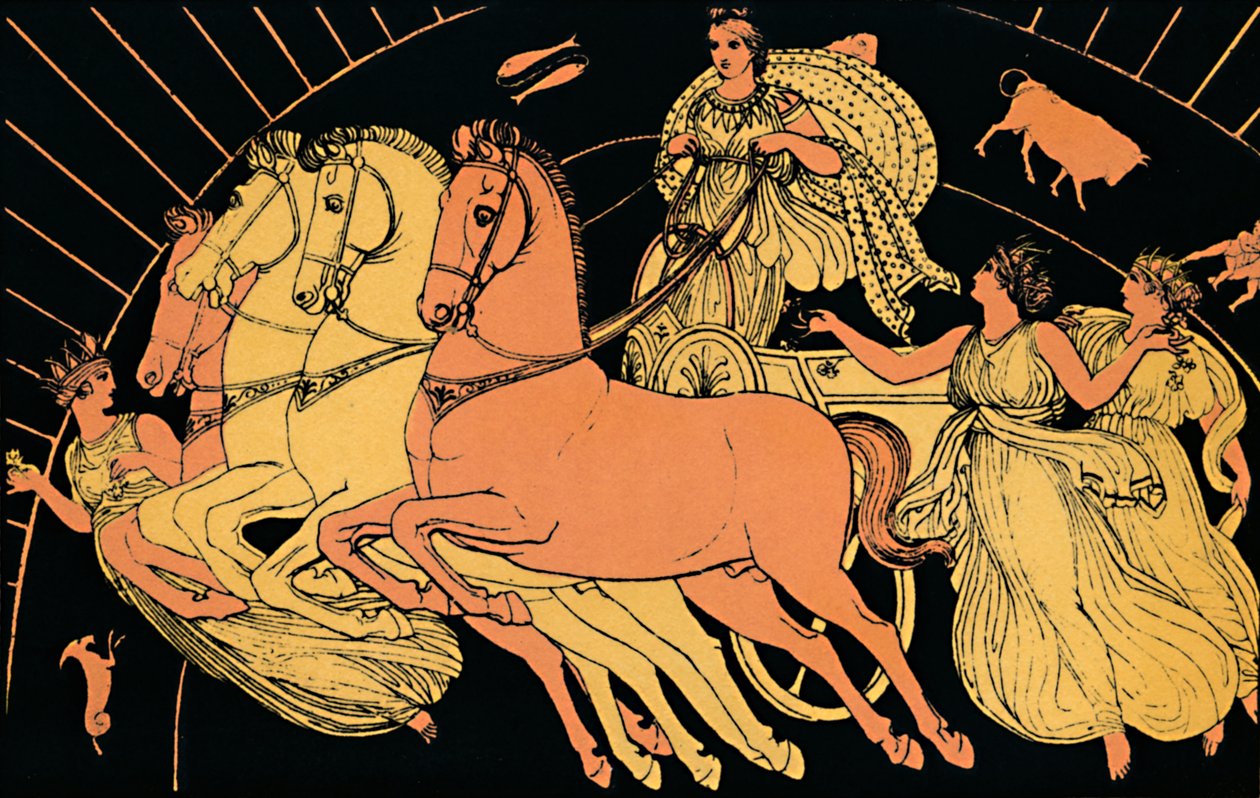 Morgenens heste, 1880 af Flaxman