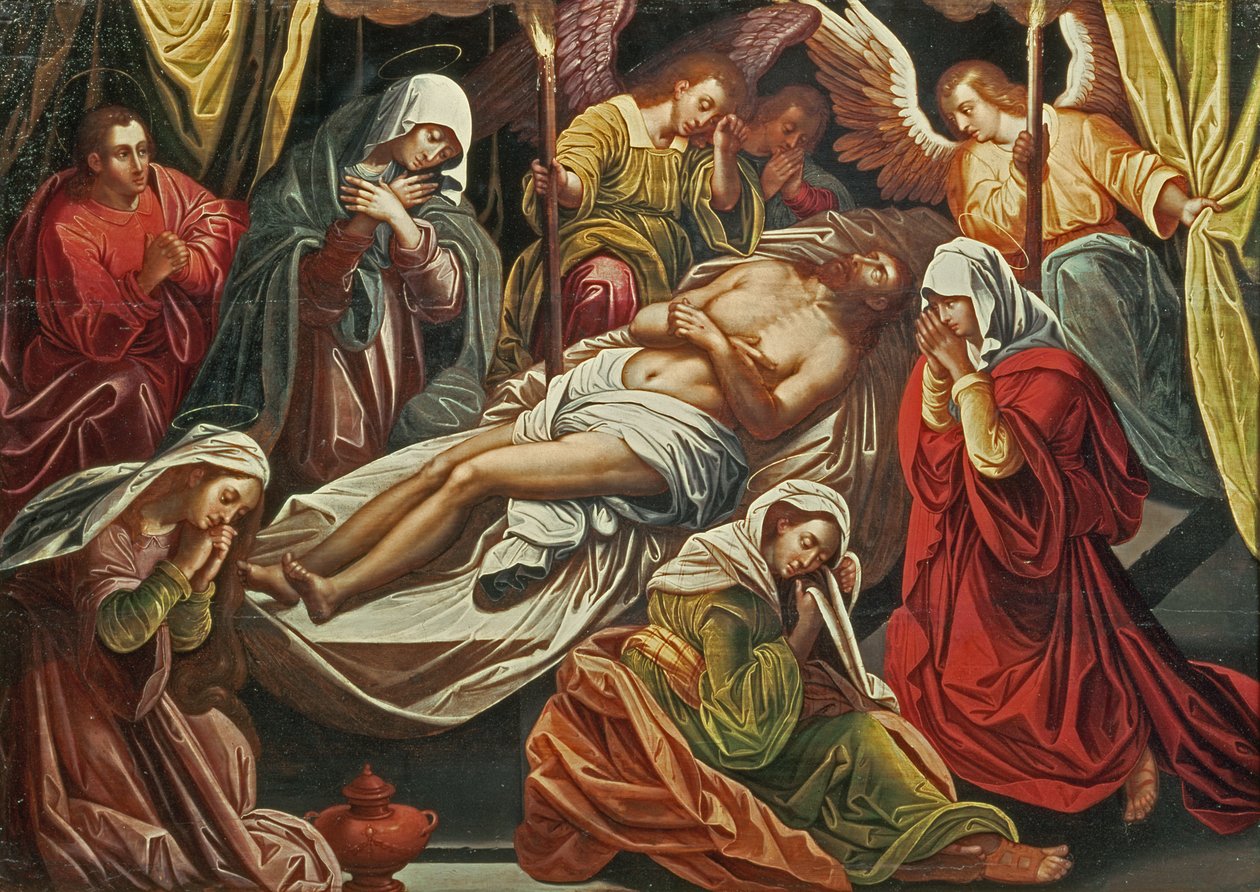 Kristi gravlæggelse, Villabranca (panel) af Flemish School