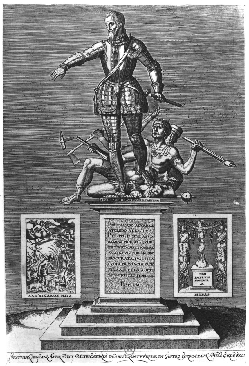Portræt, der glorificerer Ferdinand Alvarez af Toledo (1508-82) hertug af Alba af Flemish School