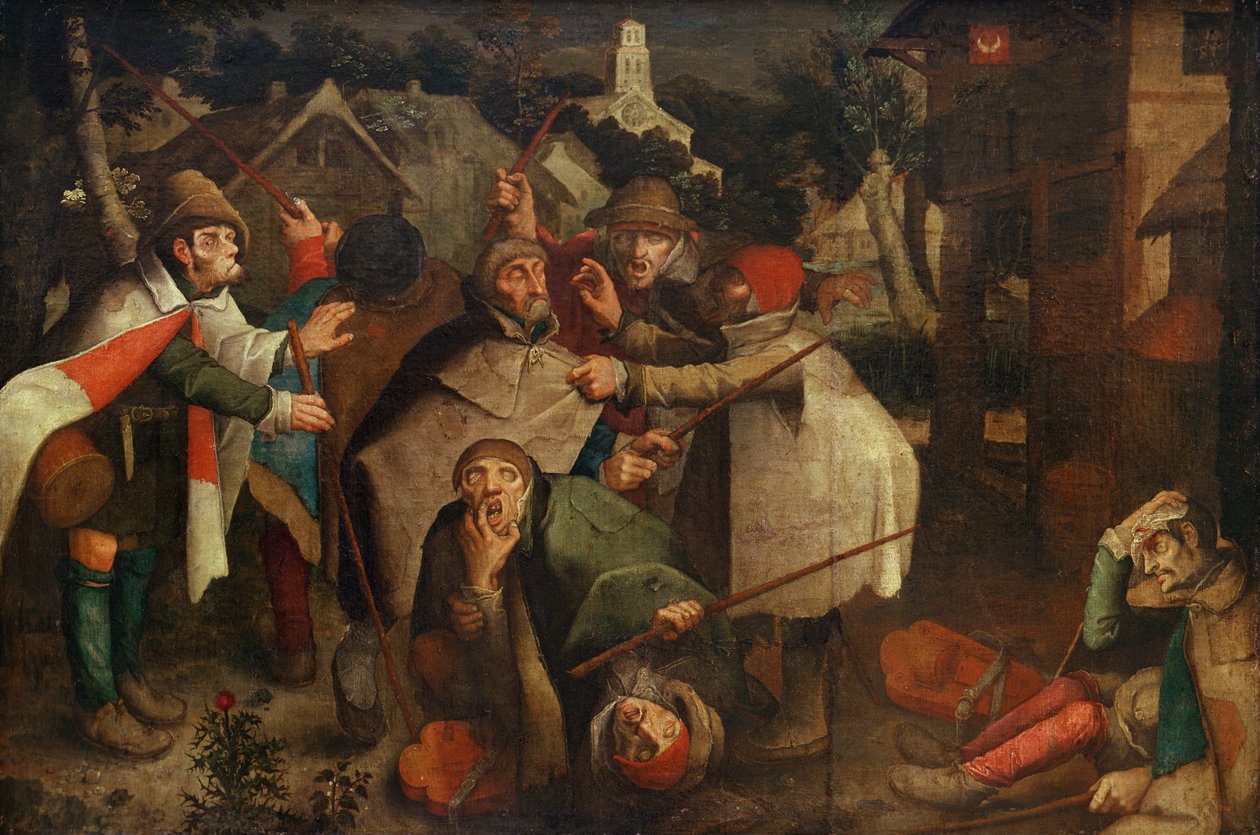 Kampen mellem de blinde mænd, 1643 af Flemish School