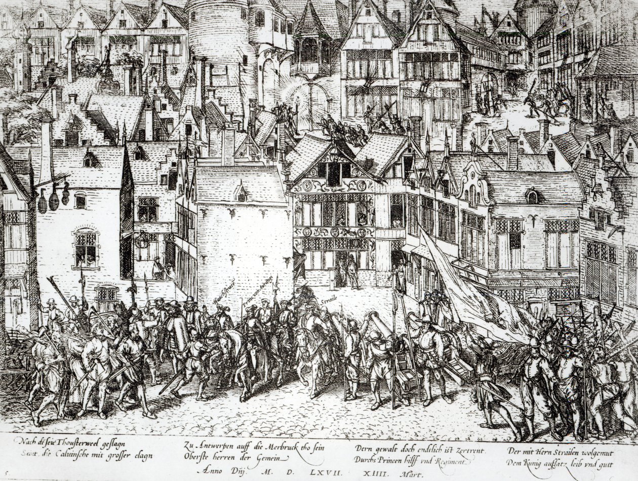 Prinsen af Orange (1533-84) beroliger calvinisterne, 14. marts 1567 af Flemish School
