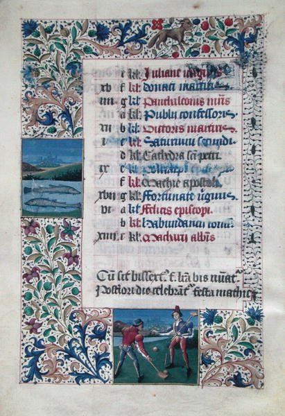 V 25-3 fol.2v Februar måned af Flemish School